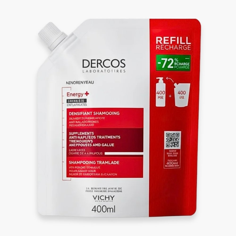 VICHY – Dercos Energisant Shampoing Stimulant Complement Anti-Chute Eco-Recharge – 400ml
