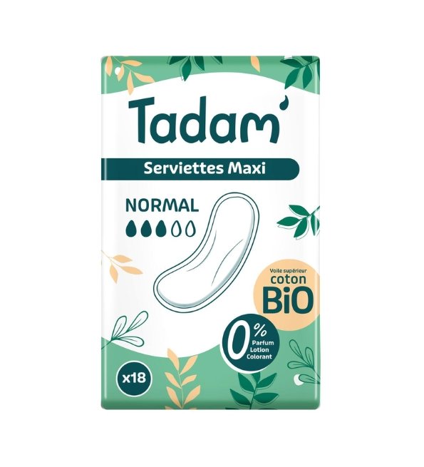 TADAM SERVIETTES MATERNITE NORMAL 18 UNITES