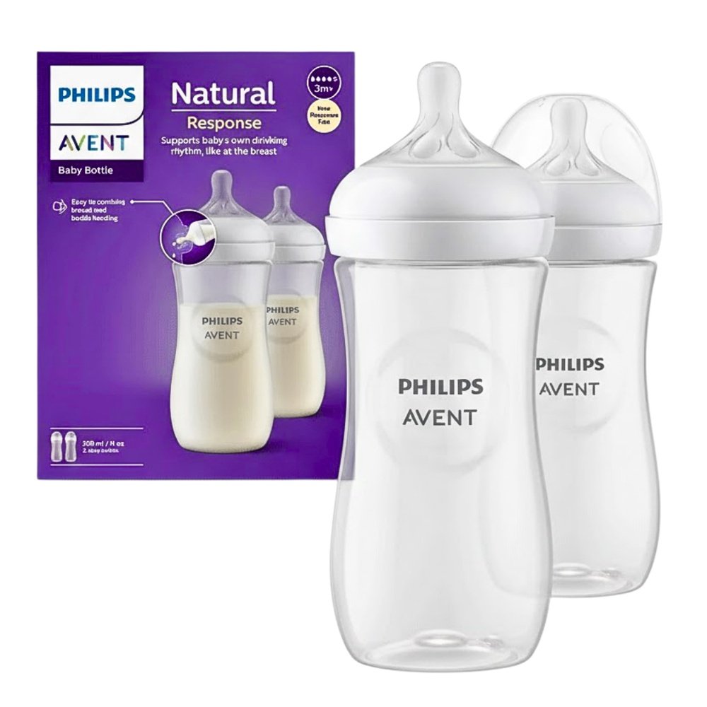 AVENT – Biberon Natural avec Tetine +3m 2x300ml