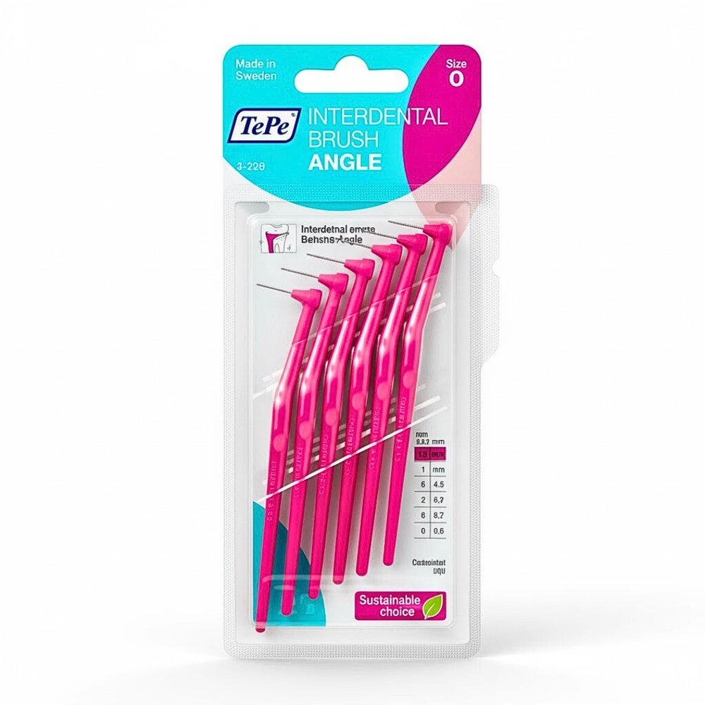TEPE – Interdental Brush Angle Rose 0.4mm Taille 0 – 6u