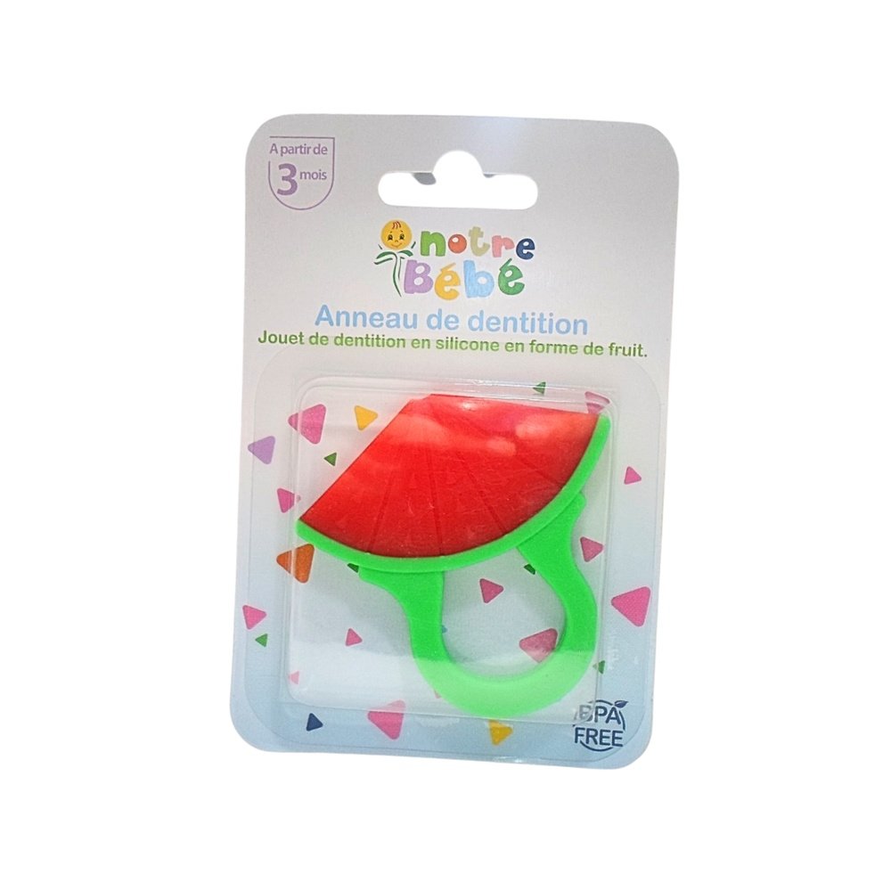 Notre Bébé Anneau Fruits Pastique +3m