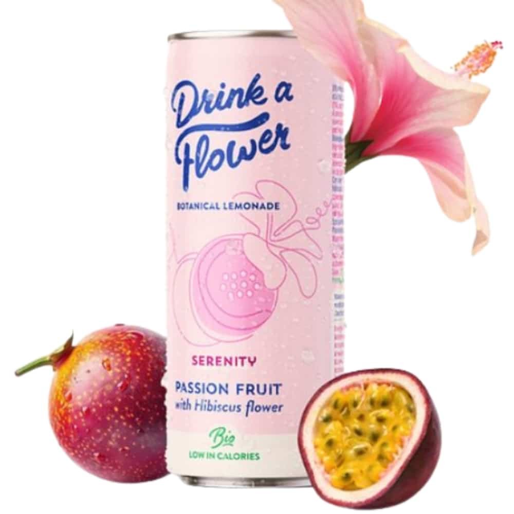 DRINK A FLOWER – Limonade Serenity Fruit de la Passion Bio – 250ml