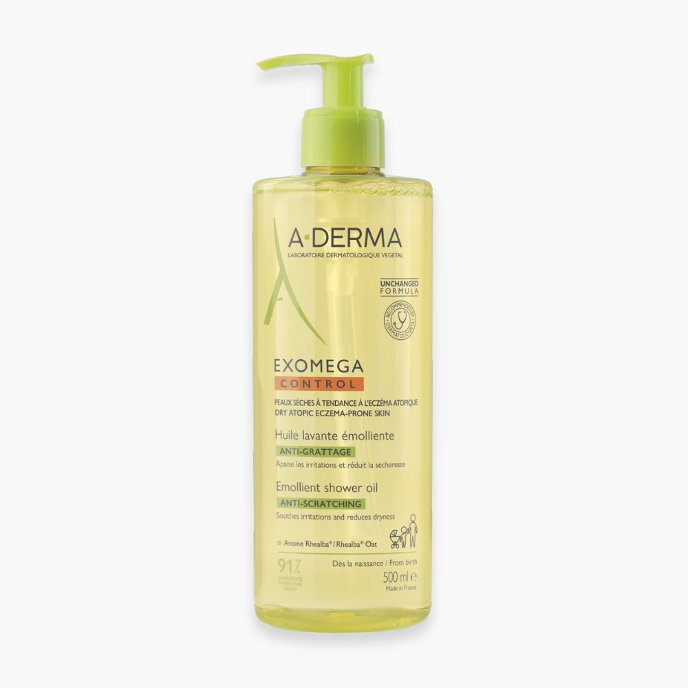 A-Derma EXOMEGA CONTROL Huile Lavante Émolliente Anti-Grattage 500 ml
