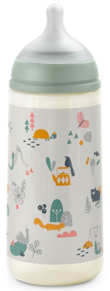 SUAVINEX BIBERON SILICONE AVEC TETINE SYMETHRIQUE SX PRO ANTI COLIC +6M DEBIT RAPID 360 ML