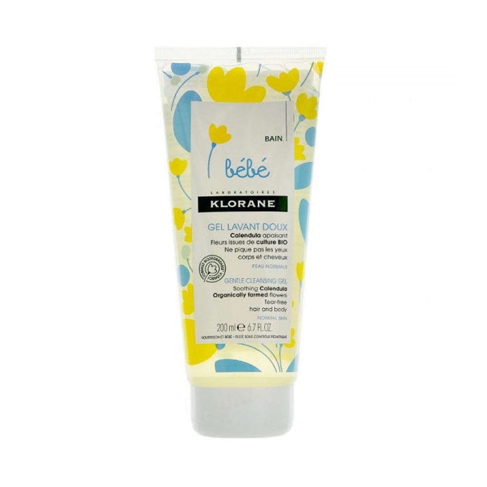 Klorane Bébé Gel Lavant Doux Au Calendula - Corps et Cheveux 200 ml