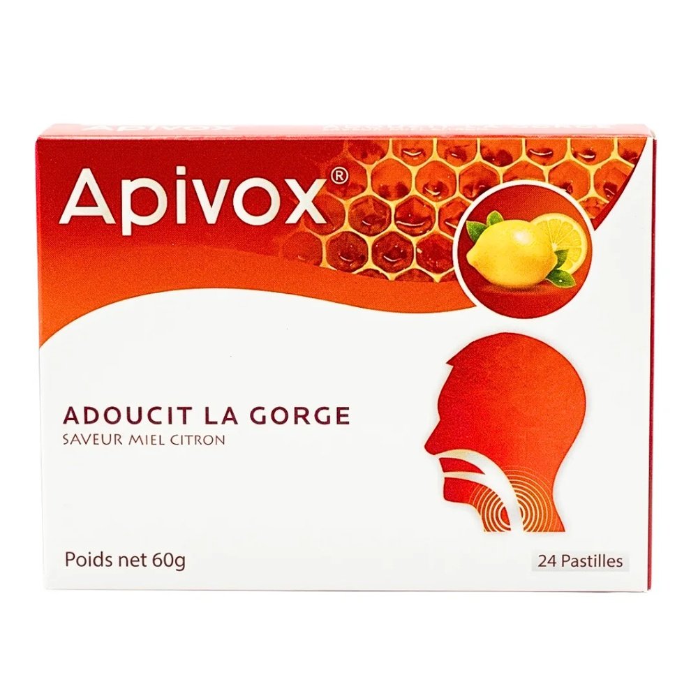 APIVOX – Adoucit la Gorge Saveur Miel Citron – 60g