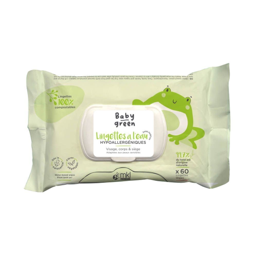 MKL Baby Green Lingettes a L'eau Bio 60pcs