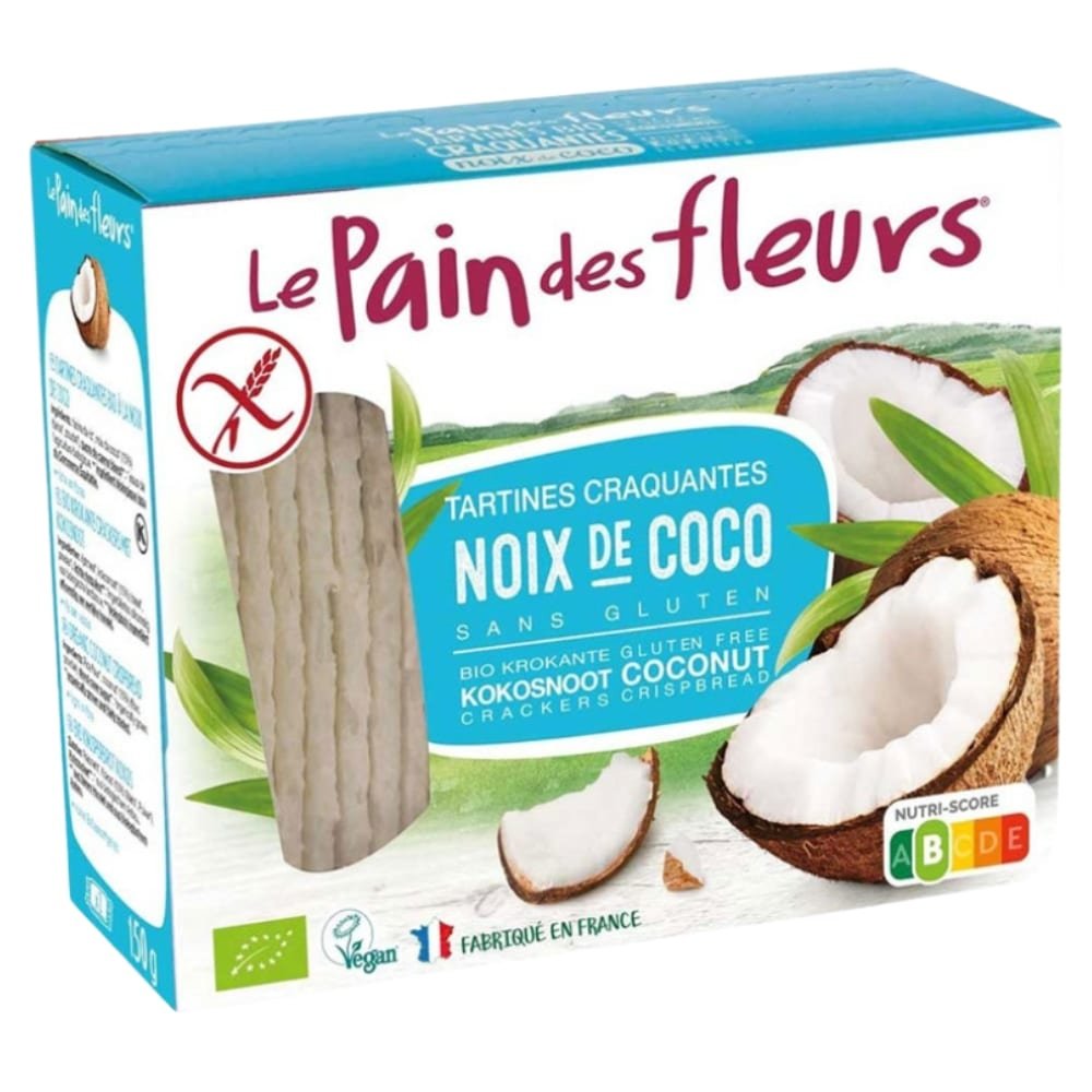 LE PAIN DES FLEURS – Tartines Craquantes a la Noix de Coco sans Gluten – 150g