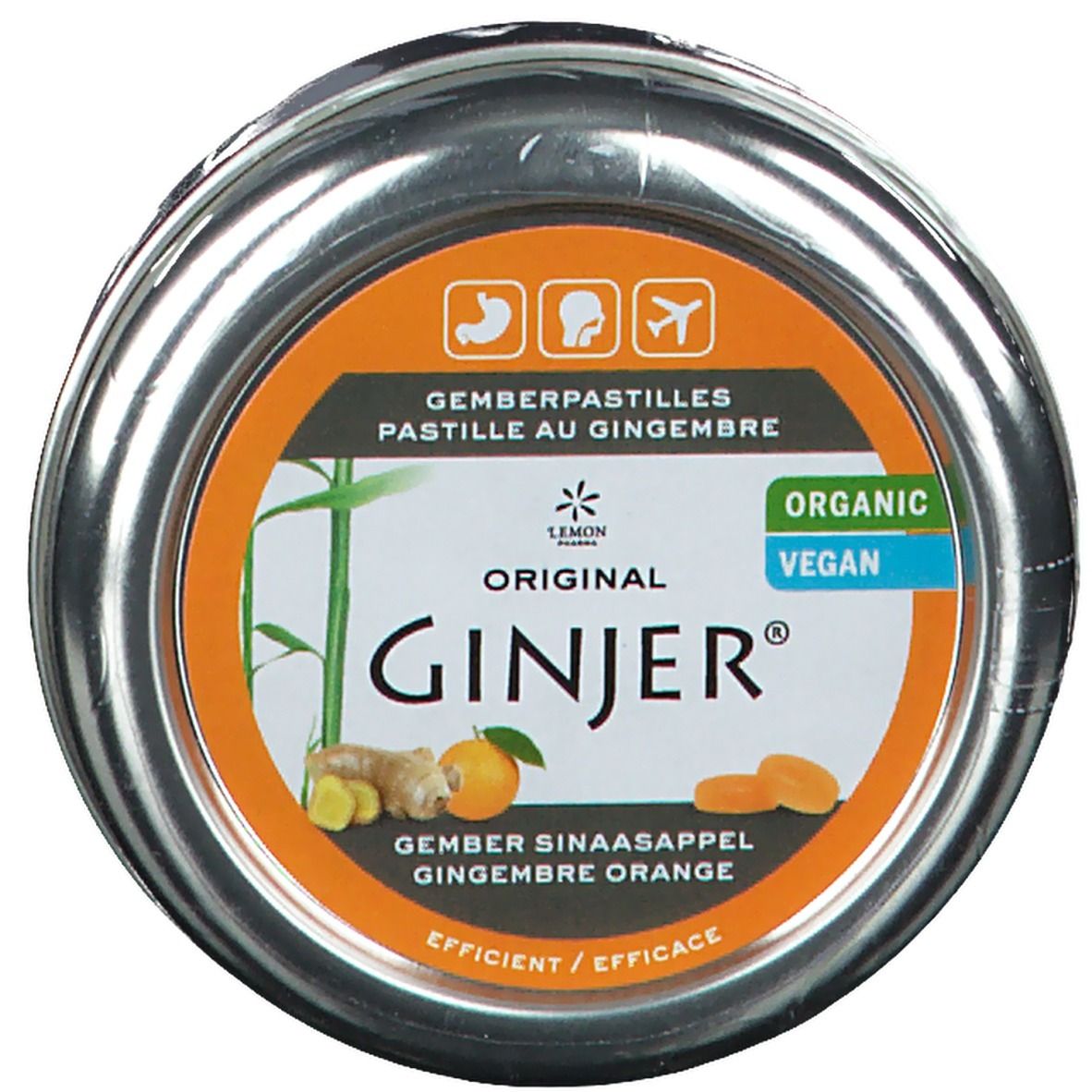 LEMON PHARMA PASTILLE AU GINGEMBRE ORANGE 40G