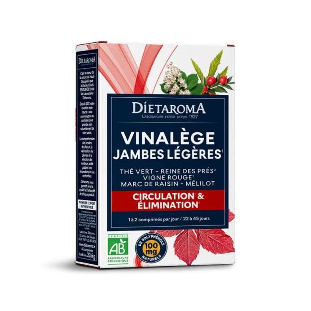 DIETAROMA – Circulation et Elimination vinalege 45cps