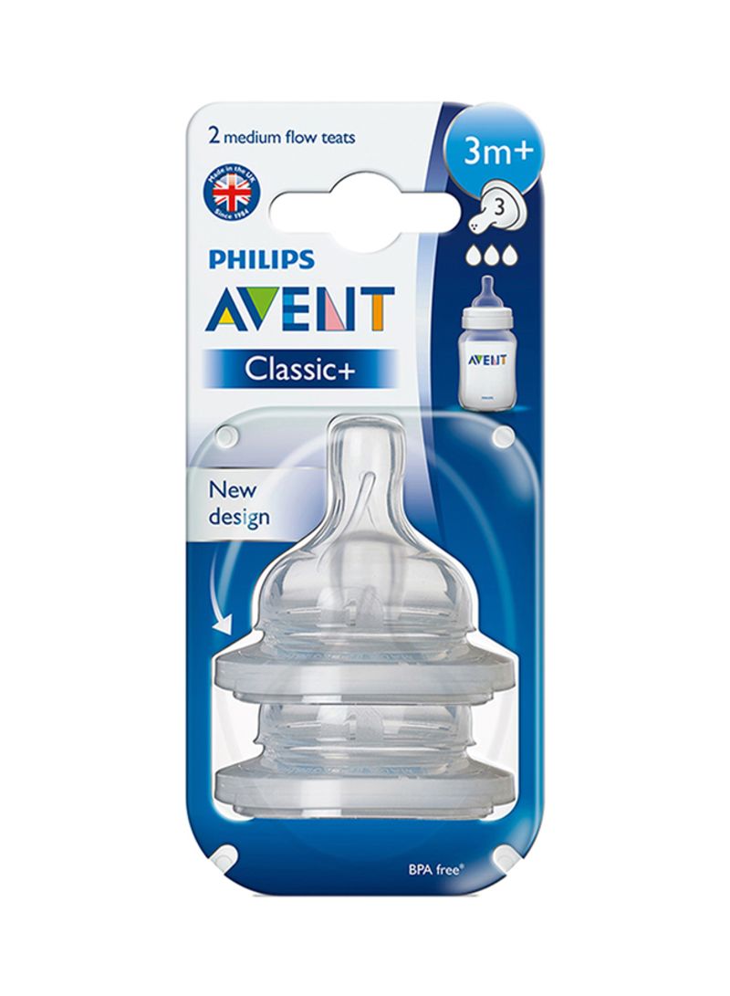 AVENT CLASSIQUE 2 TETINES- 3M+ / 3T