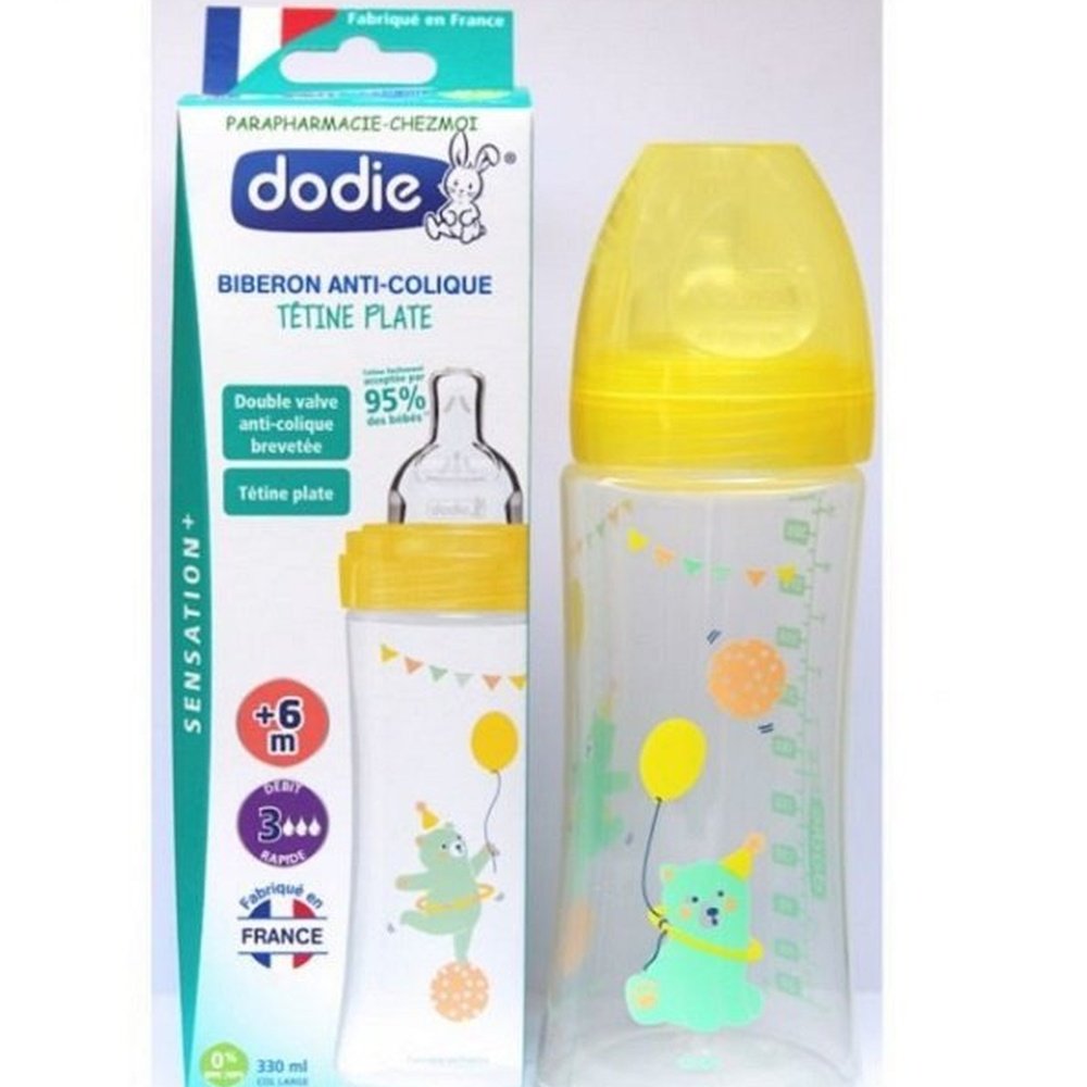 Dodie Biberon Senstation+ Tétine Plate 330ml