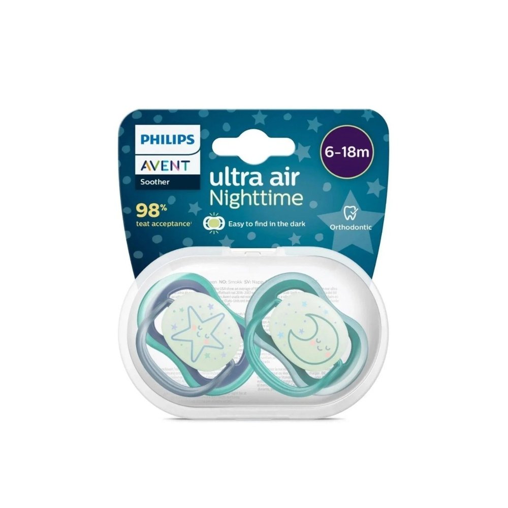 AVENT – Sucette Ultra Air Night Time 6-18m Scf376/13 Boy
