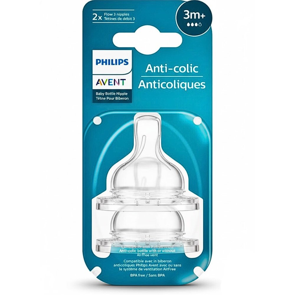 AVENT – Tetine Anti-Colic Flow3 +3m Reference Scy763/02