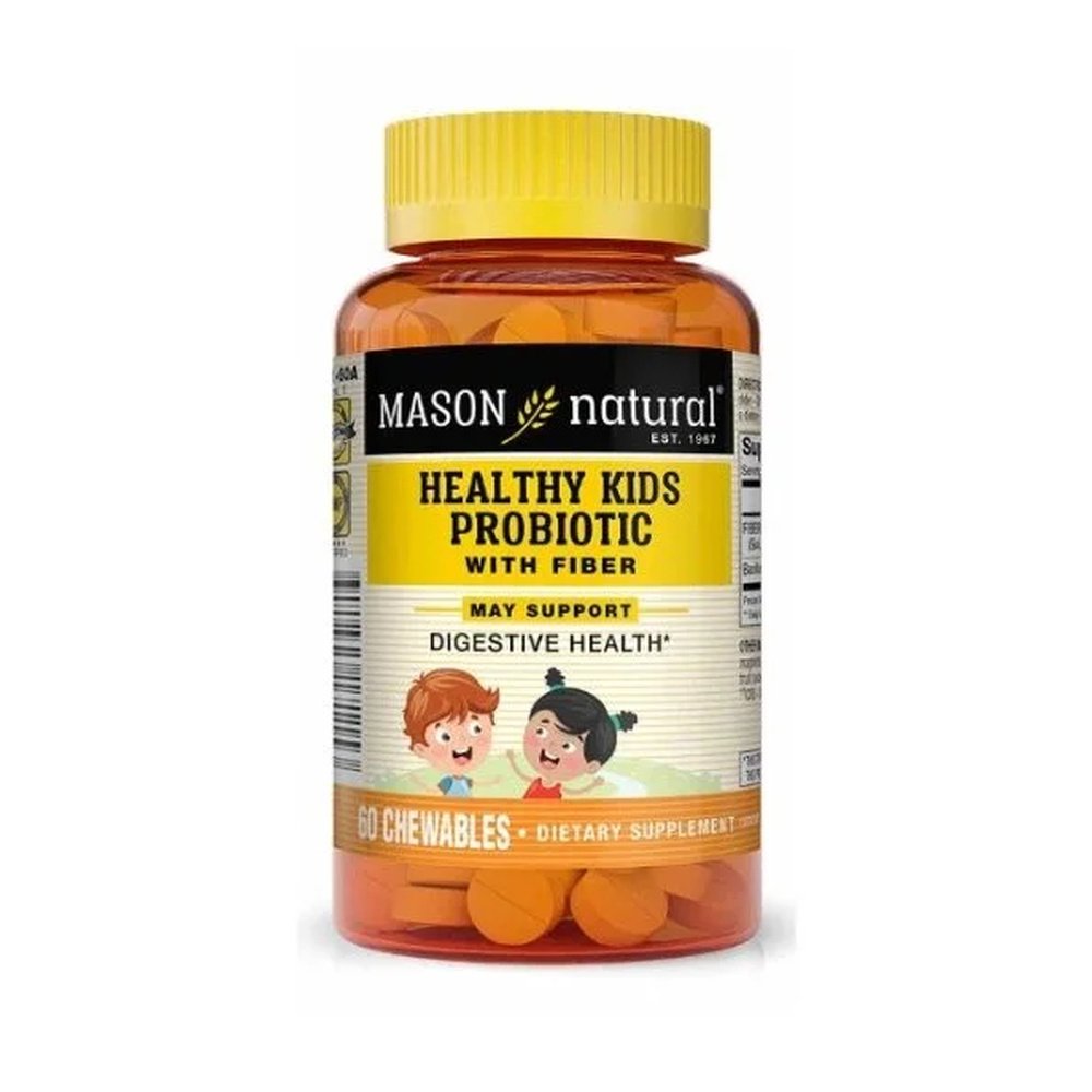 MASON NATURAL – Healthy Kids Probiotic With Fiber 60 Tablets 1711-60A