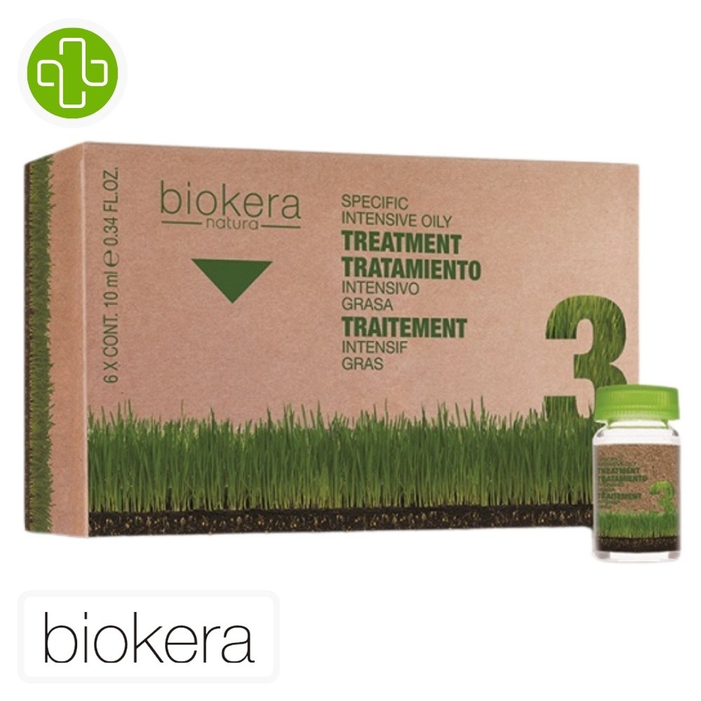 Biokera Traitement Cheveux Gras Intensif 6*10ml