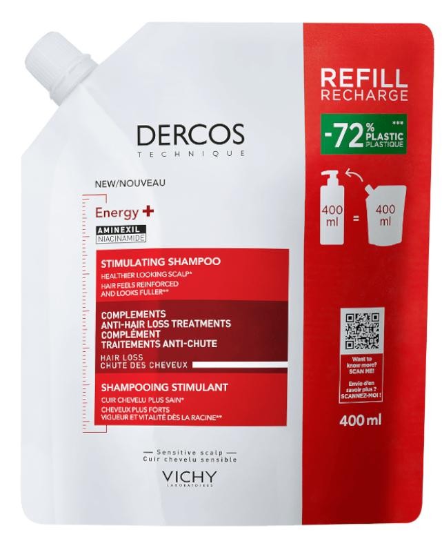 VICHY DERCOS TECHNIQUE ENERGY+ RECHARGE SHAMPOOING STIMULANT ANTI CHUTE 400ML