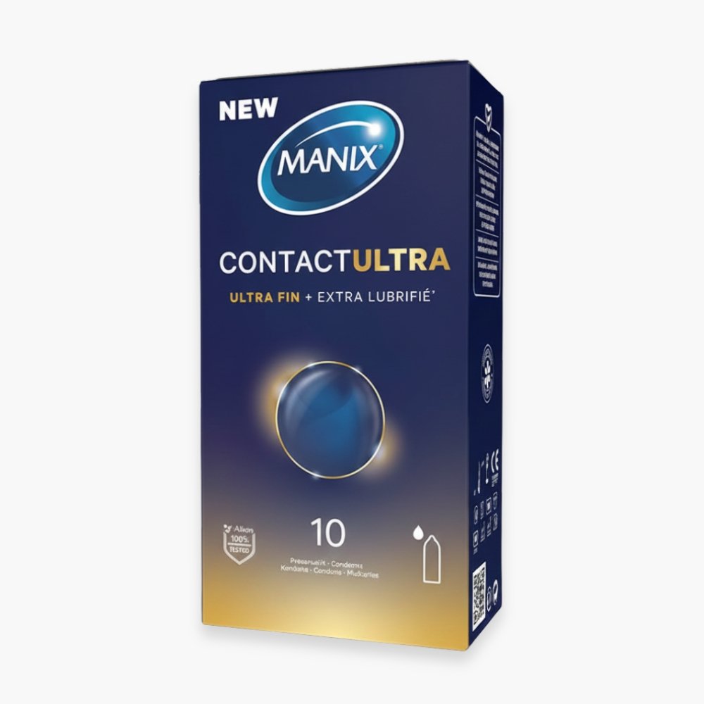 MANIX – Preservatif Contact Ultra (ultra-Fin et Extra Lubrifie) – 10u