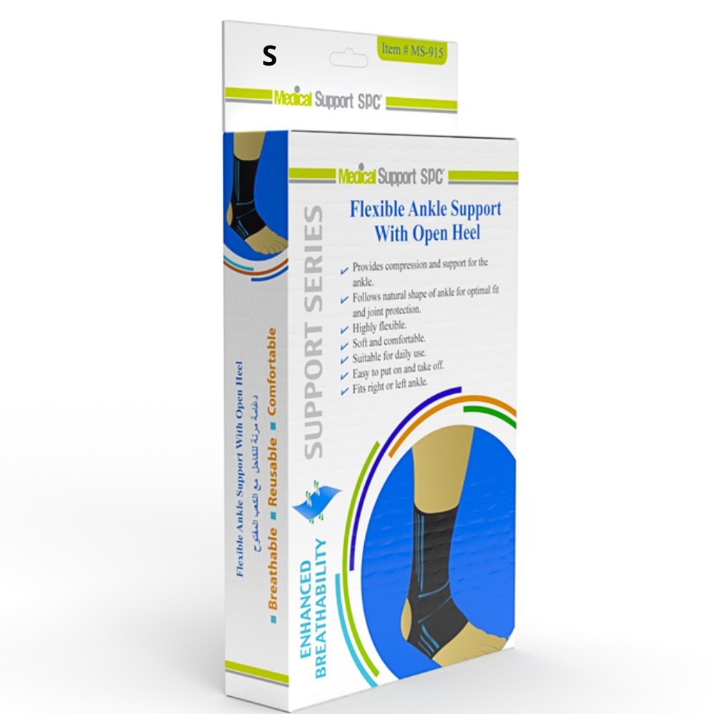 MEDICAL SUPPORT – SPC Flexible Ankle Support With Open Heel Taille S Reference MS-915