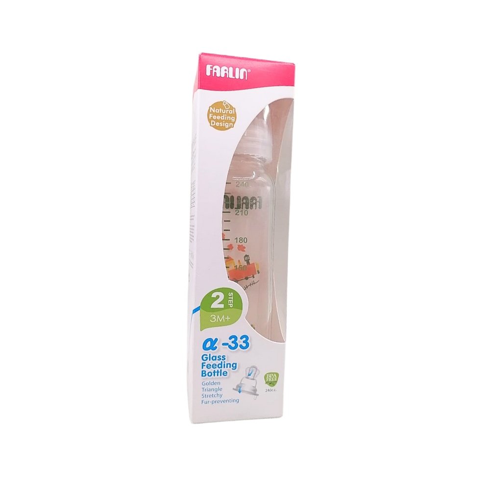 FARLIN – Biberon Verre Borocilicate – 240ml