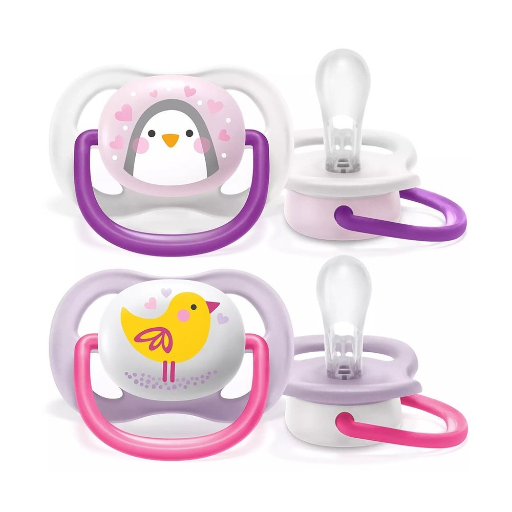 AVENT – SUCETTE ORTHO 0-6M GIRL Peng/bird Scf080/06