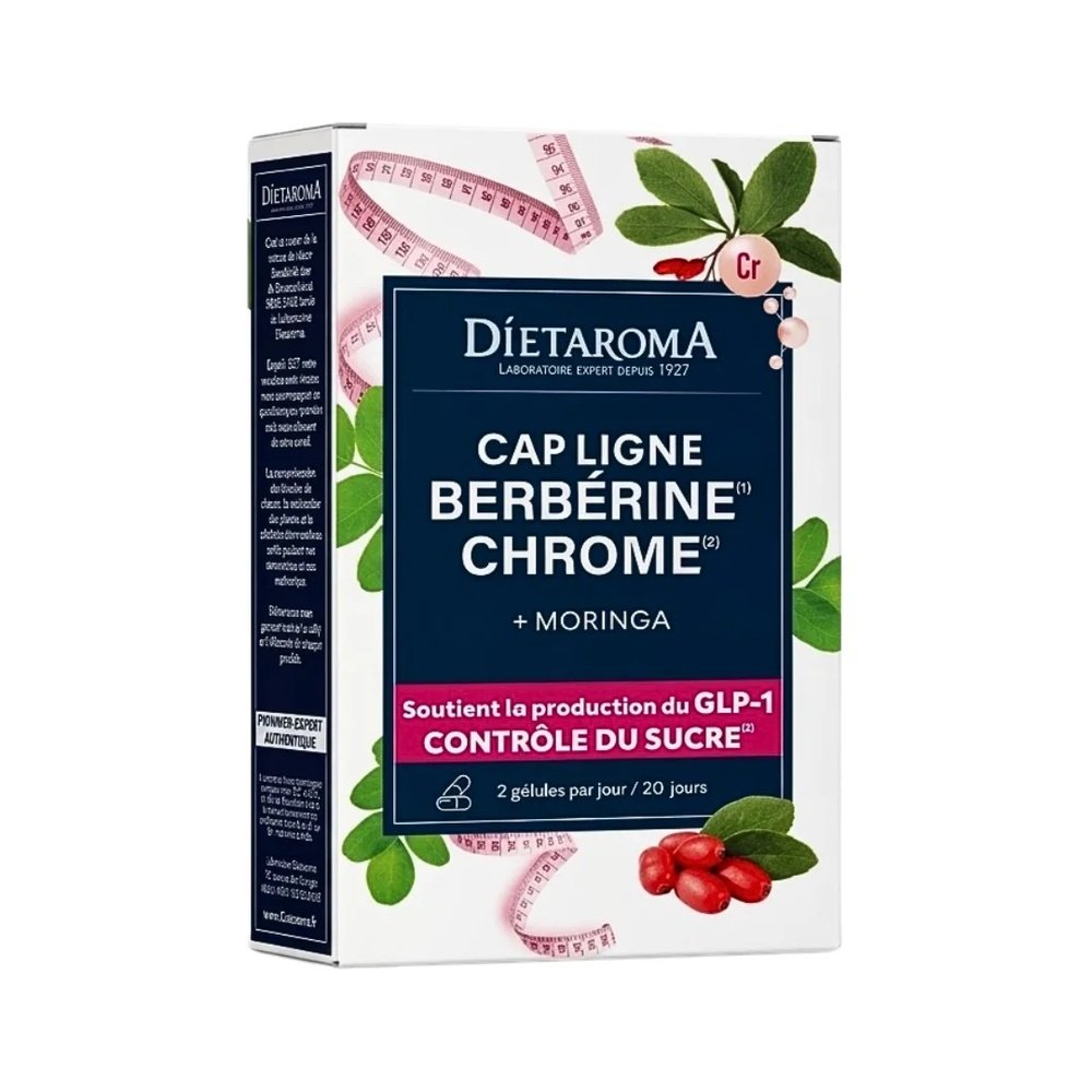DIETAROMA – Cap Ligne Berberine Chrome – 40 Gelules