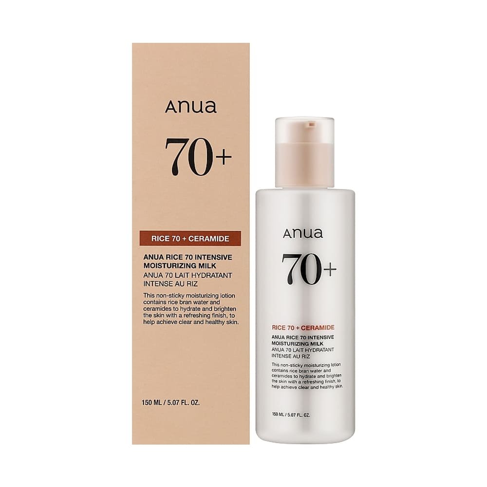 Anua 70+ Ceramide Lait Hydratant Intense au Riz 150 ml