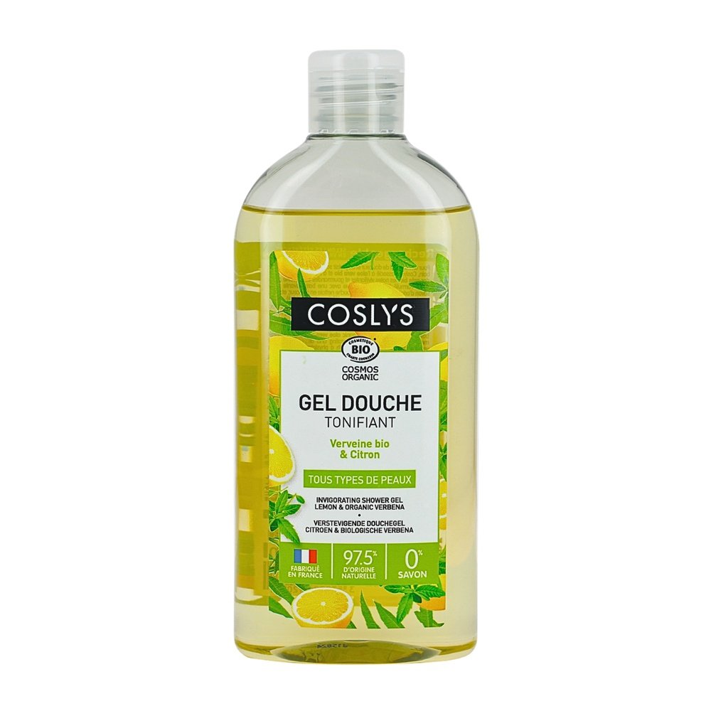 COSLYS GEL DOUCHE TONIFIANT VERVEINE BIO ET CITRON TOUS TYPES DE PEAUX 250ML