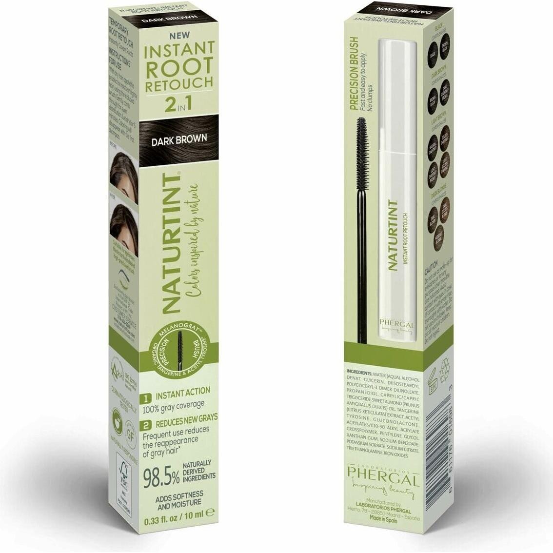 NATURTINT RETOUCHE RACINES 2 EN 1 BRUN FONCE 10 ML