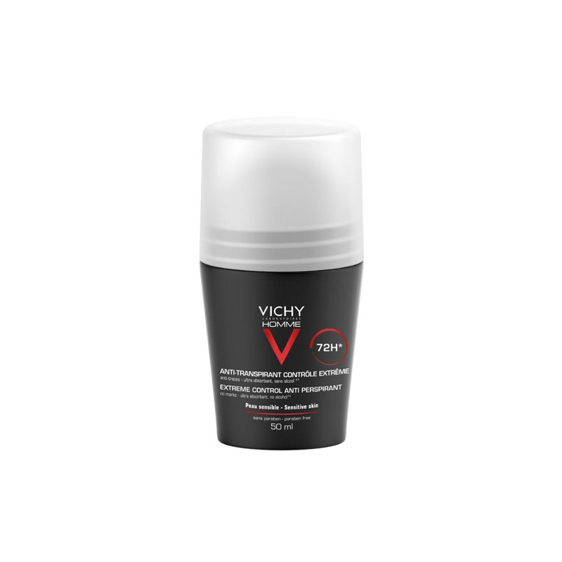 VICHY HOMME DEODORANT ANTI TRANSPIRANT 72 H ROLL ON 50 ML
