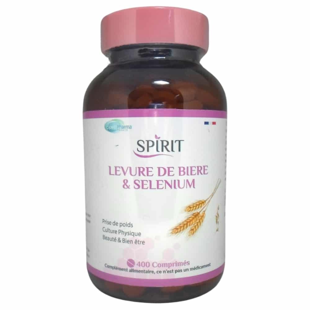 Spirit PHARMA – Levure de Biere et Selenium Prise de Poids 400 Comprimes