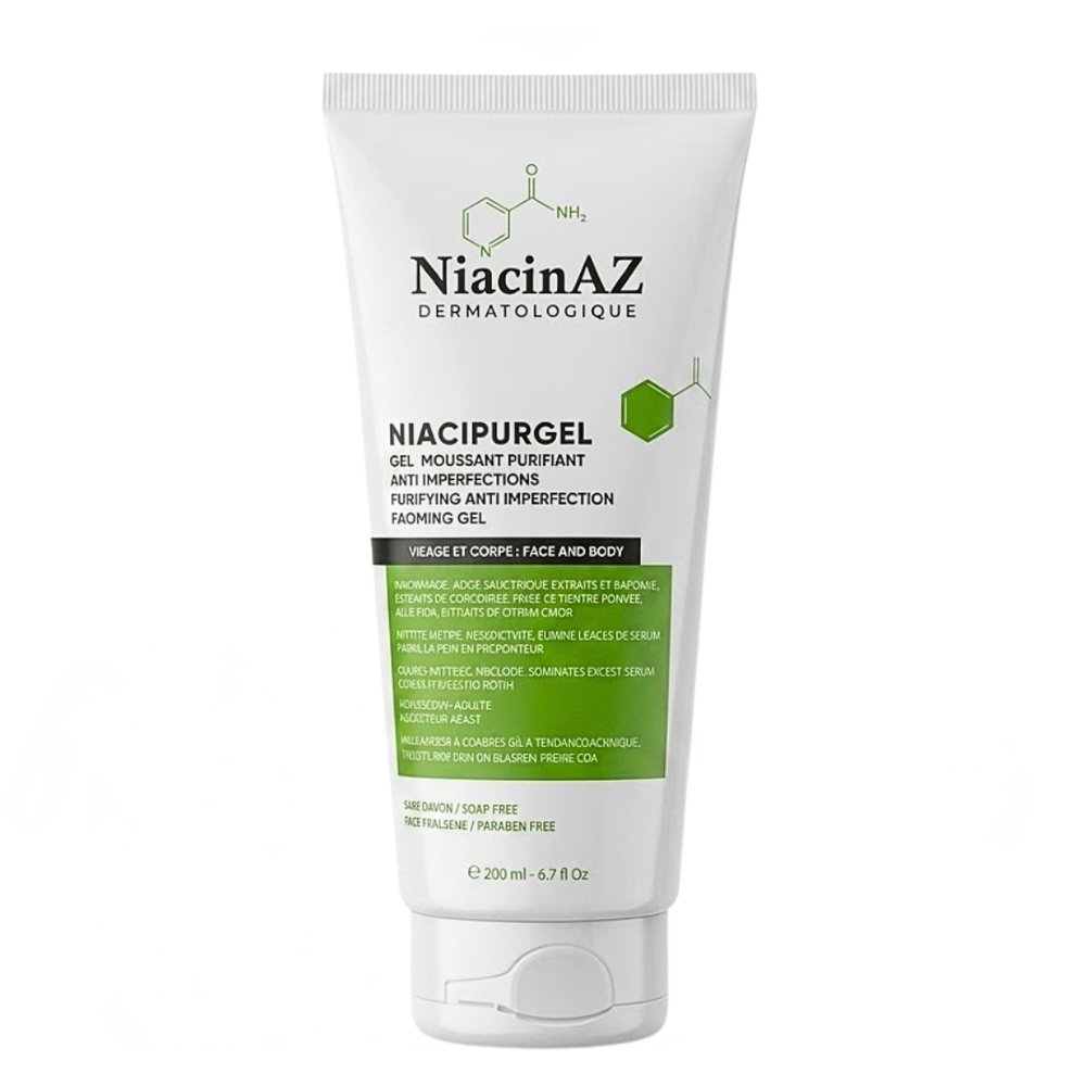 NIACINAZ – Niacipurgel Gel Moussant Purifiant – 200ml