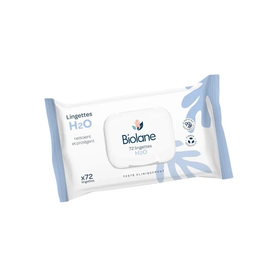 BIOLANE Lingettes Pure H2O 72 Pièces