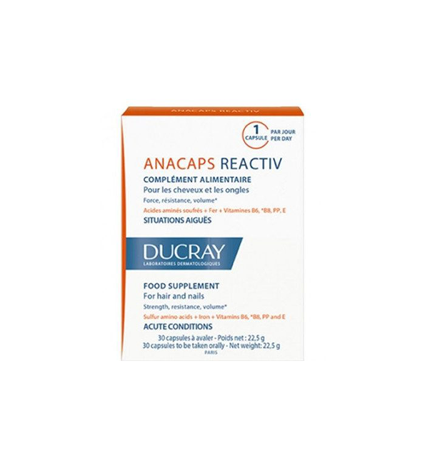 Ducray Anacaps Reactiv Complément Alimentaire 30 Capsules