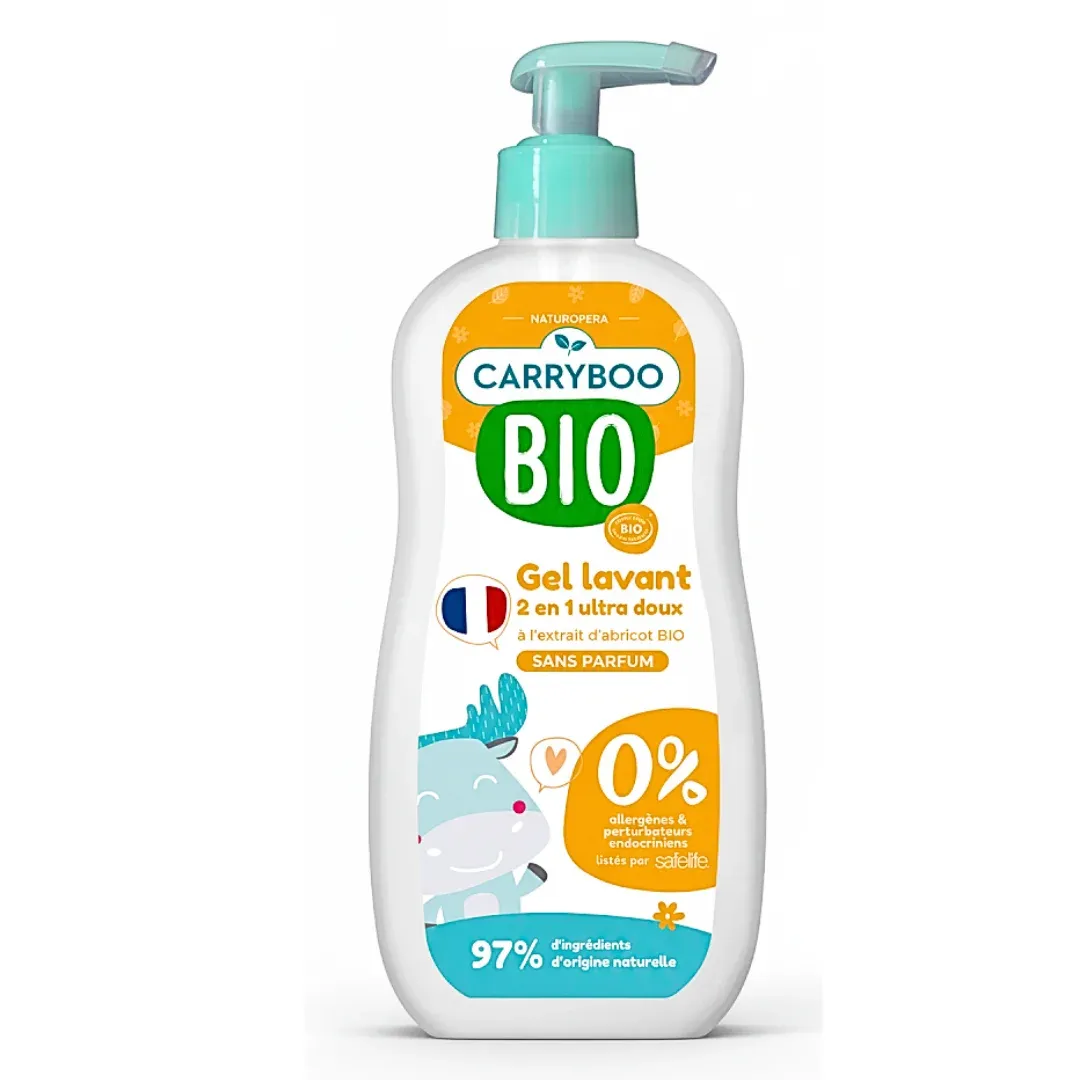 CARRYBOO Gel Lavant 2en1 Ultra Doux Abricot 500ml
